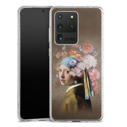 Silikon Glitter Case transparent-silber