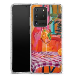 Silikon Glitter Case transparent-silber