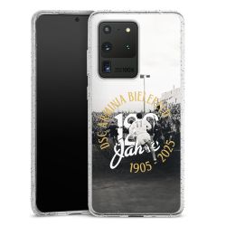 Silikon Glitter Case transparent-silber