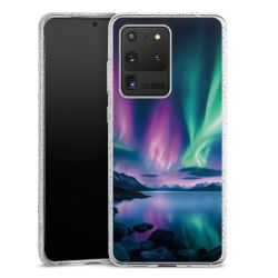 Silikon Glitter Case transparent-silber