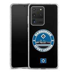 Silikon Glitter Case transparent-silber