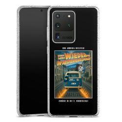 Silikon Glitter Case transparent-silber