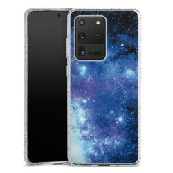 Silikon Glitter Case transparent-silber