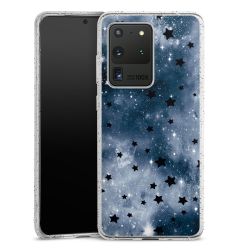 Silikon Glitter Case transparent-silber