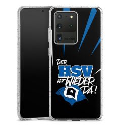 Silikon Glitter Case transparent-silber