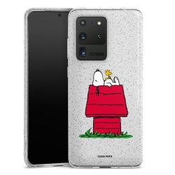 Silikon Glitter Case transparent-silber