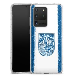 Silikon Glitter Case transparent-silber