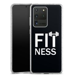 Silikon Glitter Case transparent-silber