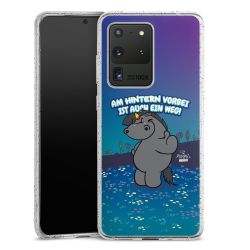 Silikon Glitter Case transparent-silber