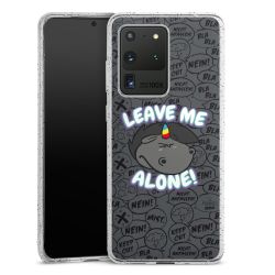 Silikon Glitter Case transparent-silber