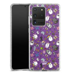 Silikon Glitter Case transparent-silber