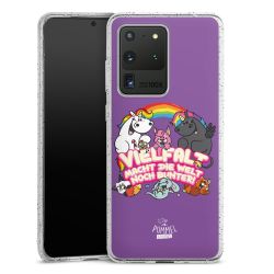 Silikon Glitter Case transparent-silber