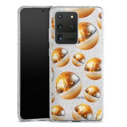 Silikon Glitter Case transparent-silber