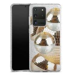 Silikon Glitter Case transparent-silber