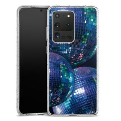 Silikon Glitter Case transparent-silber