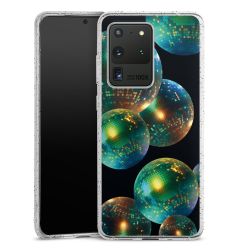 Silikon Glitter Case transparent-silber