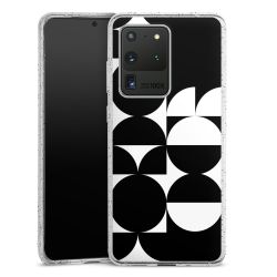 Silikon Glitter Case transparent-silber