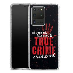 Silikon Glitter Case transparent-silber