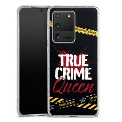 Silikon Glitter Case transparent-silber