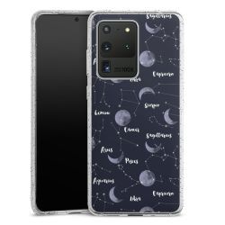 Silikon Glitter Case transparent-silber