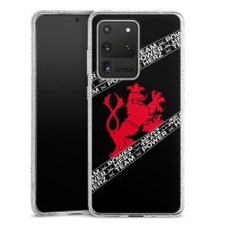 Silikon Glitter Case transparent-silber