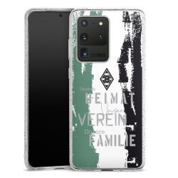 Silikon Glitter Case transparent-silber