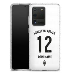 Silikon Glitter Case transparent-silber