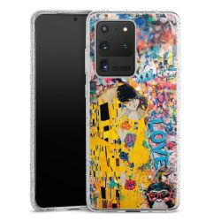 Silikon Glitter Case transparent-silber