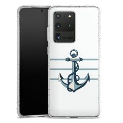 Silikon Glitter Case transparent-silber