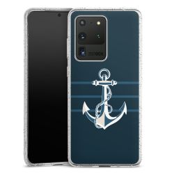 Silikon Glitter Case transparent-silber