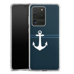 Silikon Glitter Case transparent-silber