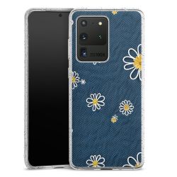 Silikon Glitter Case transparent-silber