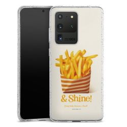 Silikon Glitter Case transparent-silber