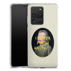 Silikon Glitter Case transparent-silber