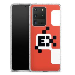 Silikon Glitter Case transparent-silber