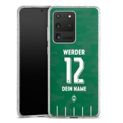 Silikon Glitter Case transparent-silber