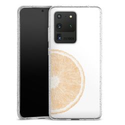 Silikon Glitter Case transparent-silber