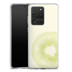 Silikon Glitter Case transparent-silber