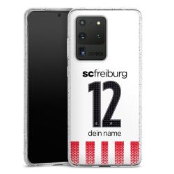 Silikon Glitter Case transparent-silber