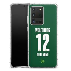 Silikon Glitter Case transparent-silber