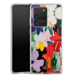 Silikon Glitter Case transparent-silber