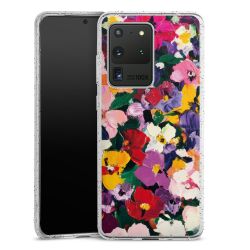 Silikon Glitter Case transparent-silber