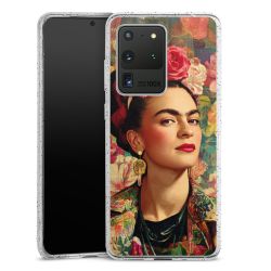 Silikon Glitter Case transparent-silber