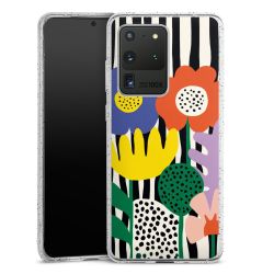 Silikon Glitter Case transparent-silber