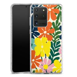 Silikon Glitter Case transparent-silber