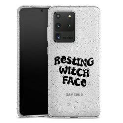 Silikon Glitter Case transparent-silber