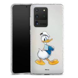 Silikon Glitter Case transparent-silber