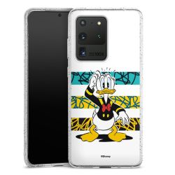 Silikon Glitter Case transparent-silber