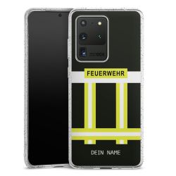 Silikon Glitter Case transparent-silber