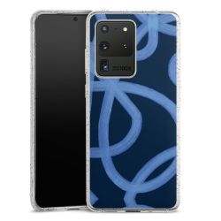 Silikon Glitter Case transparent-silber